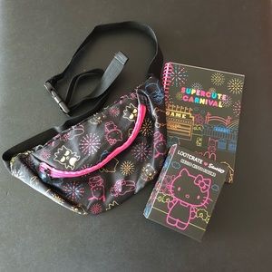 Bundle of Hello Kitty Fanny Pack, Mini Notebook & HK Vinyl Figure
